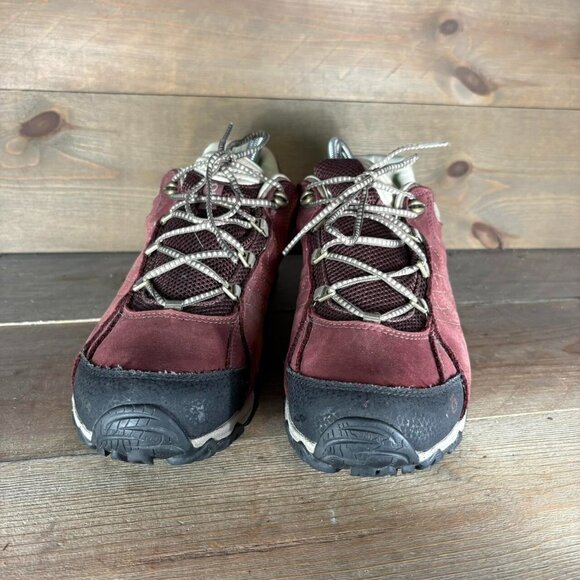 oboz sapphire low womens size 10 shoes red leather waterproof hiking sneakers - Picture 5 of 8